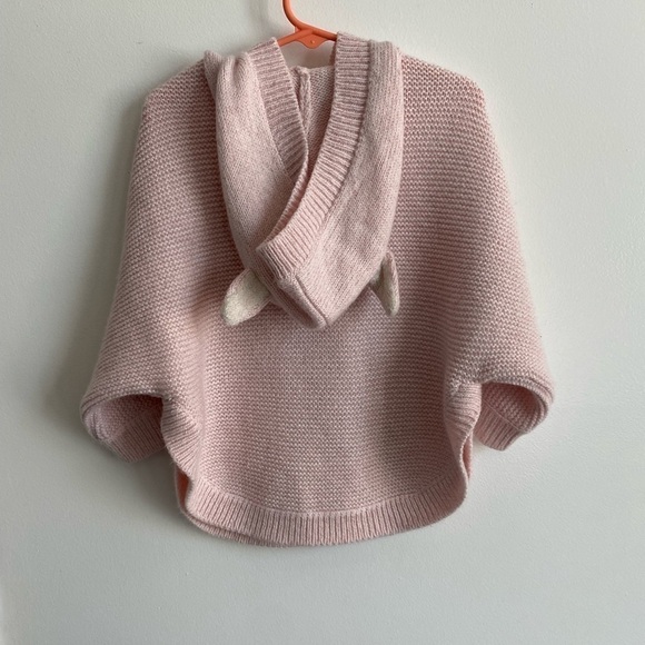 Cat & Jack, Girls Sweater Poncho, Pink, Barbiecore, Size 2T/3T - Picture 9 of 16